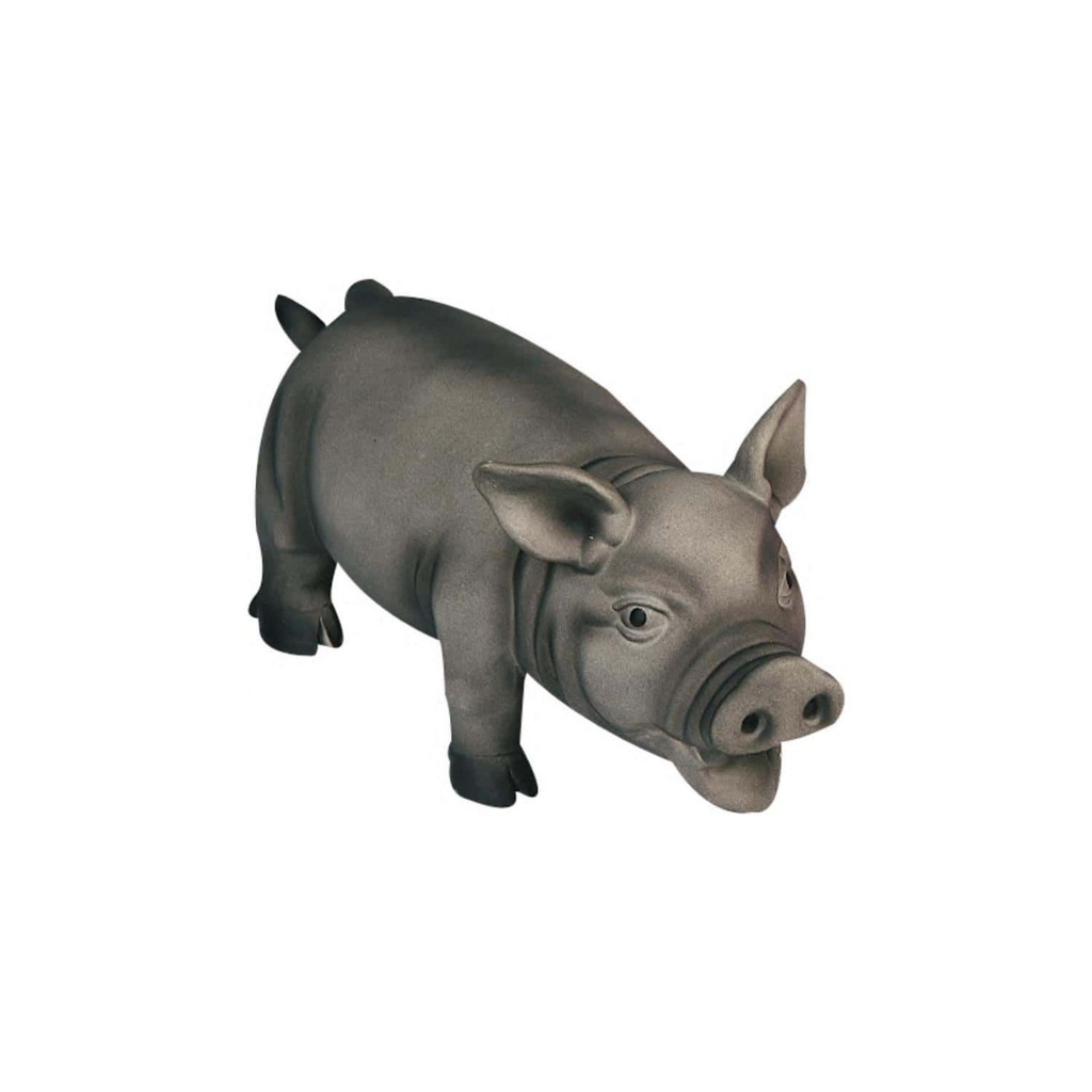 Jouet en latex Cochon 22 cm (Noir) - Flamingo