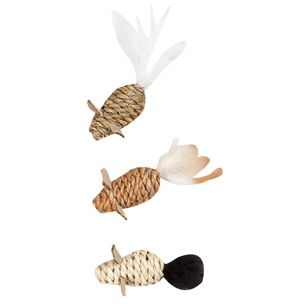 Souris en jonc de mer (x3) - Karlie Flamingo