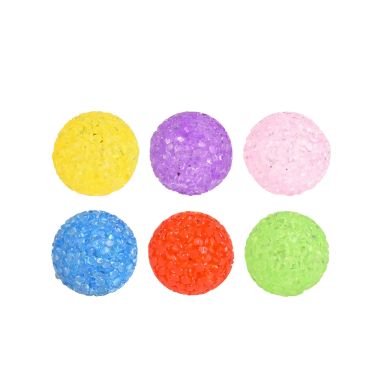 [8449] Balle "Glitter" 3.75 cm (coloris aléatoire) - Flamingo