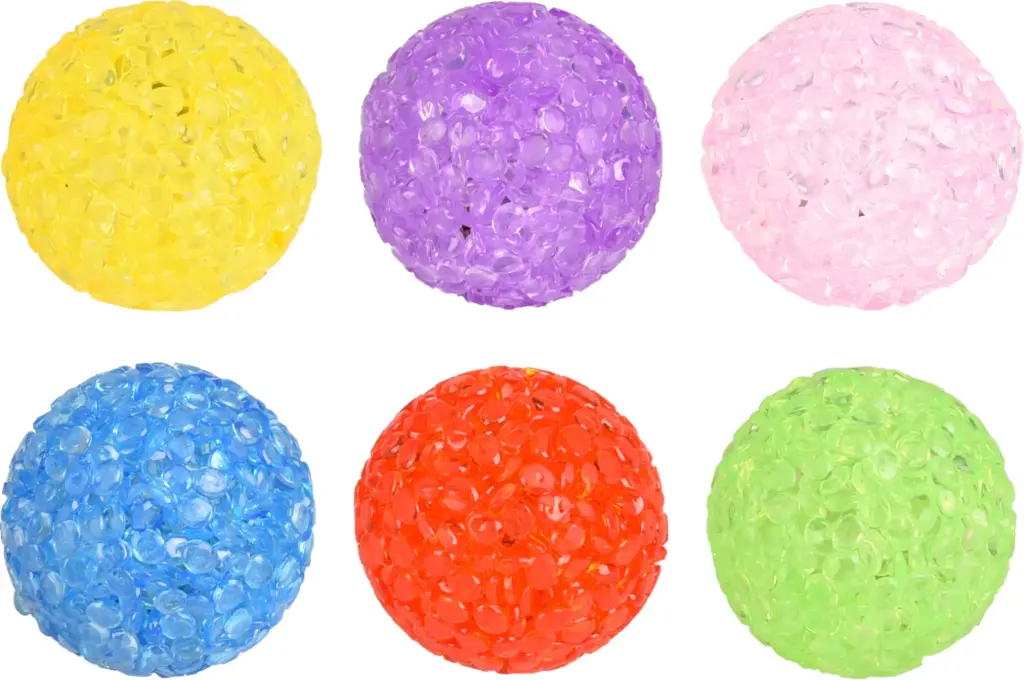 [8449] Balle "Glitter" 3.75 cm (coloris aléatoire) - Flamingo
