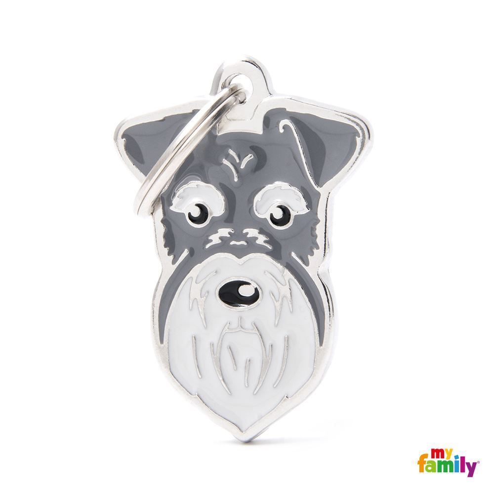 [8786] Médaille "Schnauzer gris" - MyFamily