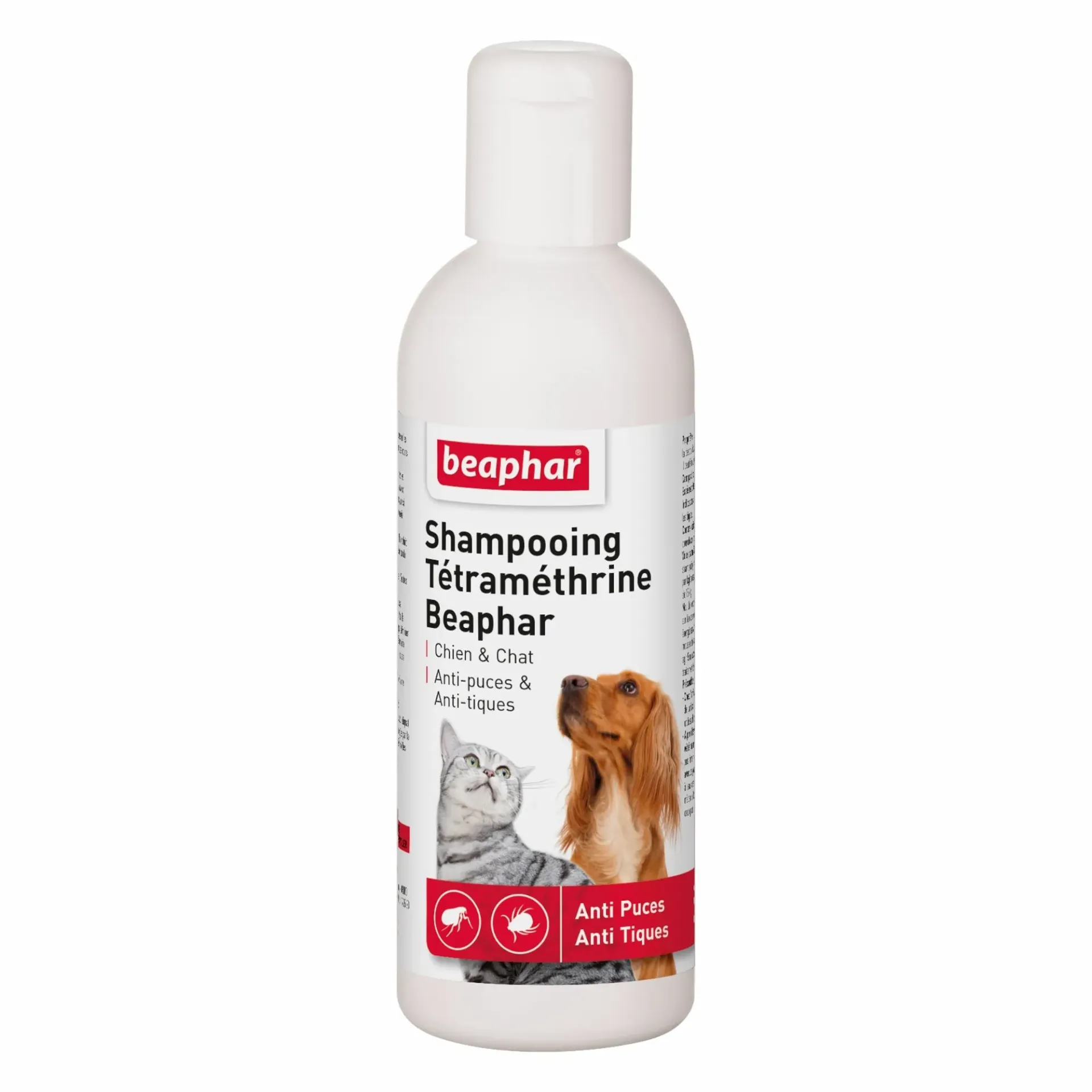 [881_15071] Shampoing antiparasitaire anti puces et tiques à la Tétraméthrine (200 ml) - Beaphar