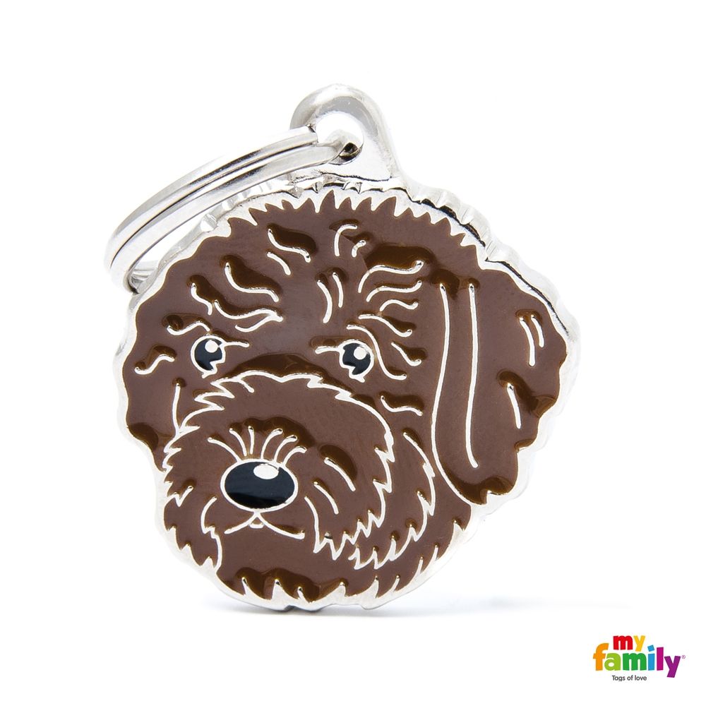 Médaille "Chien d'eau Romagnol marron" - MyFamily