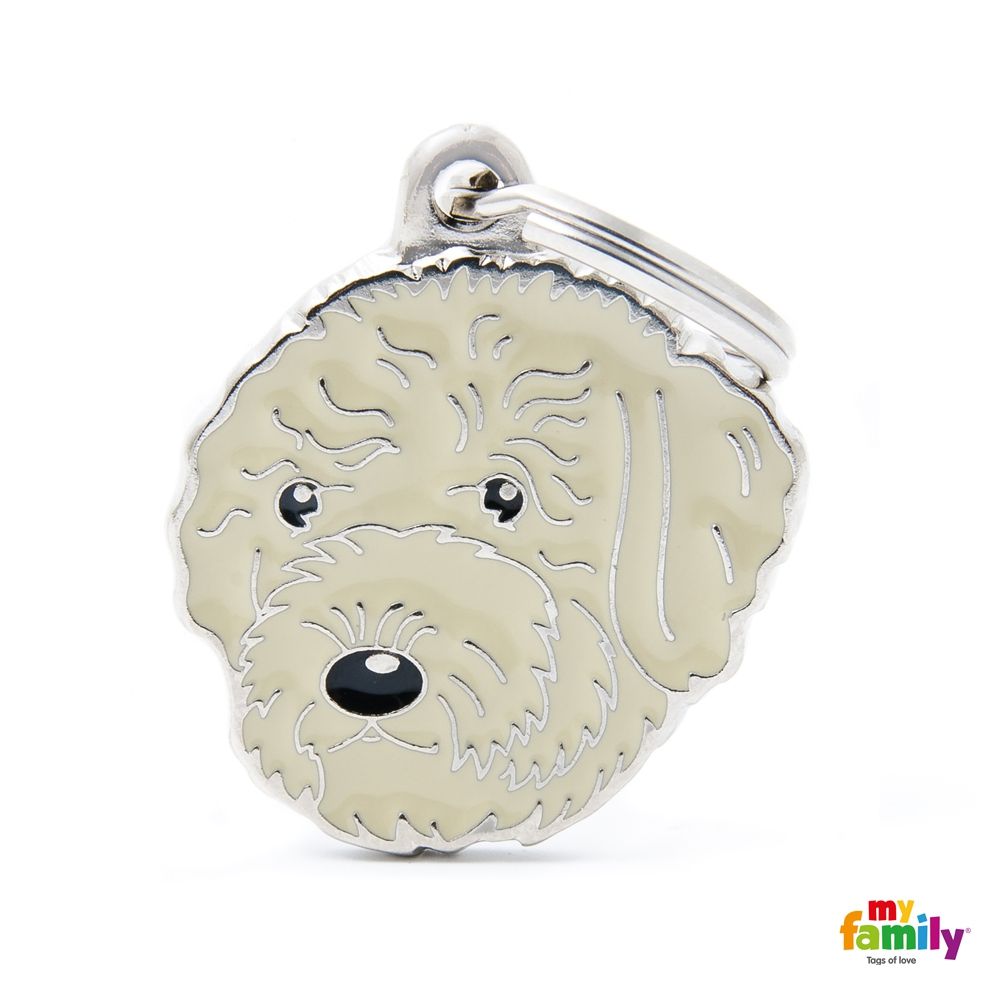 Médaille "Chien d'eau Romagnol crème" - MyFamily