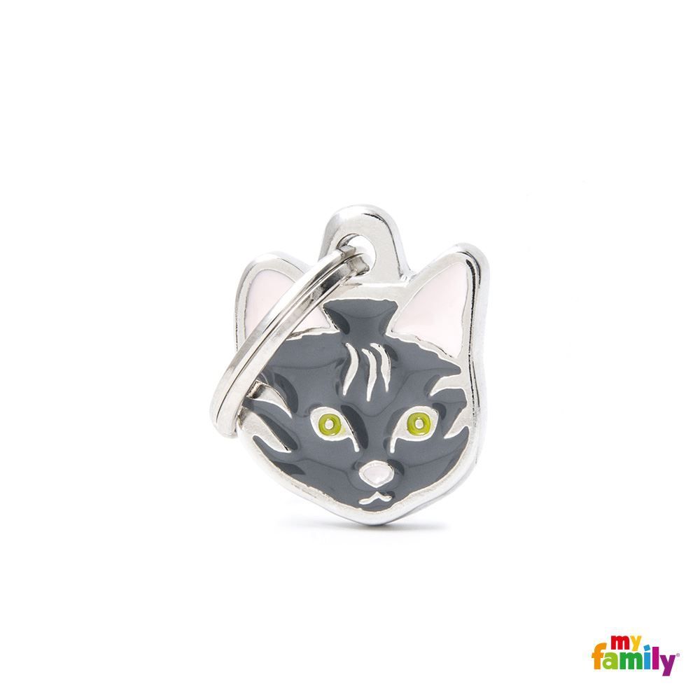 [8874] Médaille "Chat Européen shorthair gris" - MyFamily