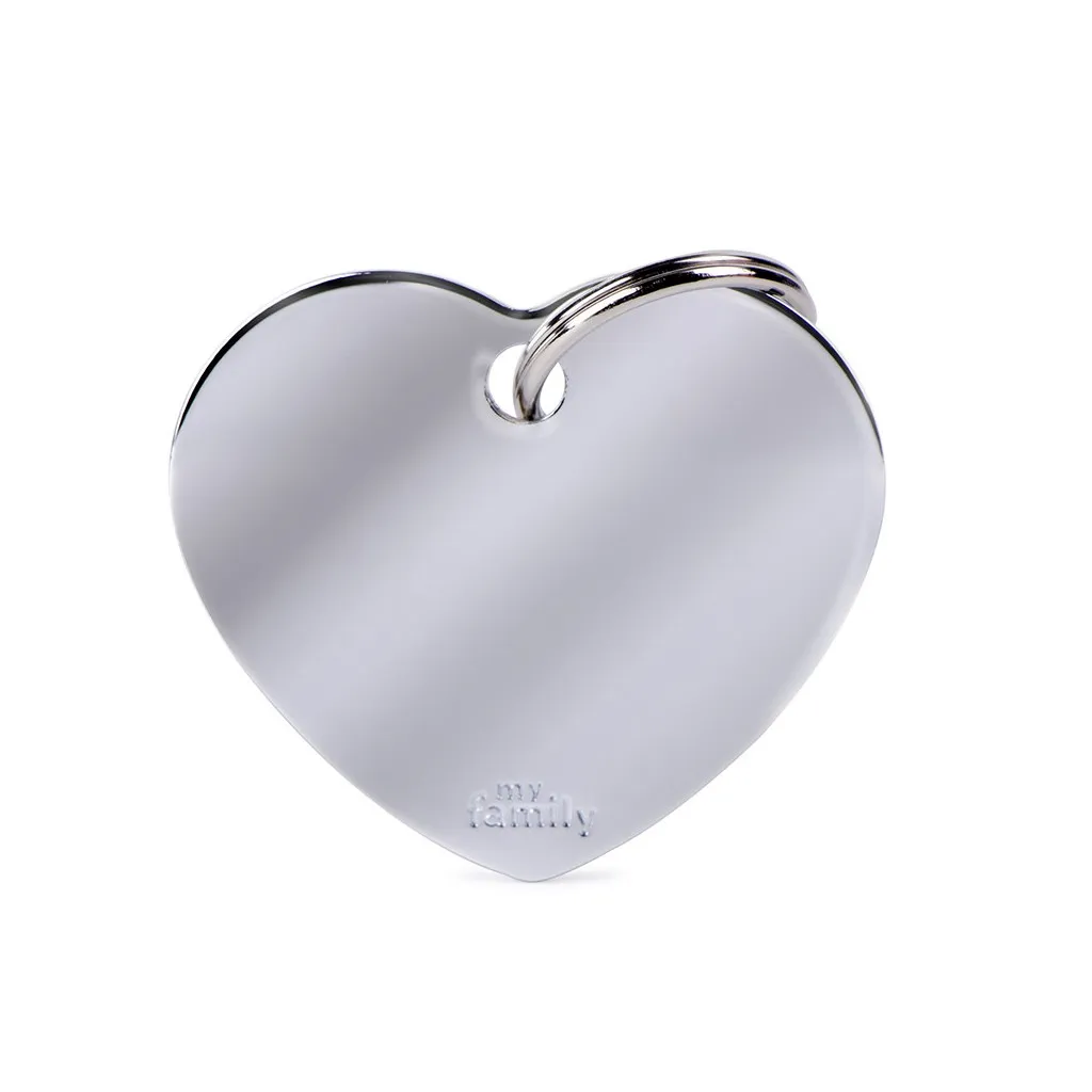 [8945] Médaille aluminium coeur (L) - MyFamily