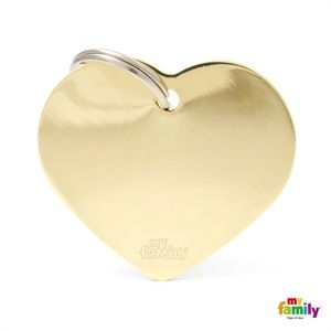 [8946] Médaille aluminium coeur Or (L) - MyFamily
