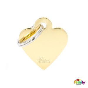 [8952] Médaille aluminium coeur Or (M) - MyFamily