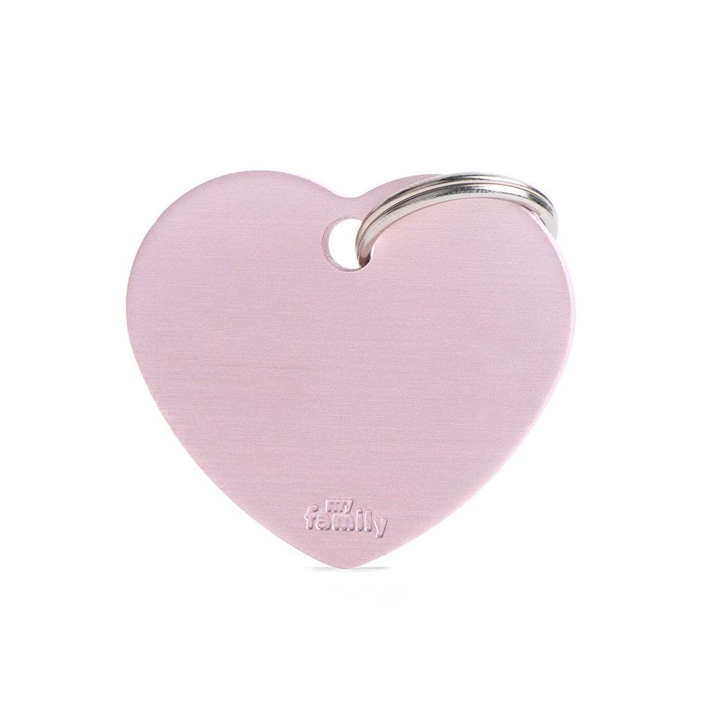 [8963] Médaille Coeur rose Basic (L) - MyFamily
