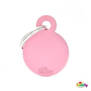 Médaille ronde rose Basic (M) - MyFamily