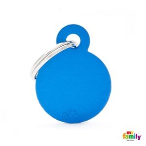 Médaille ronde bleue Basic (M) - MyFamily