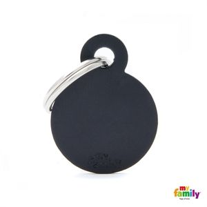[8982] Médaille ronde noir Basic (M) - MyFamily