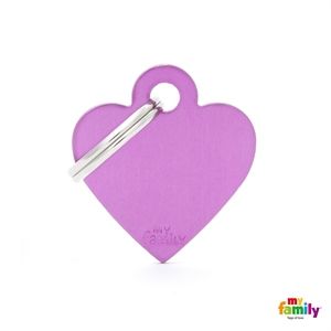 [8998] Médaille Coeur violet Basic (M) - MyFamily