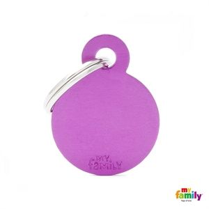 Médaille ronde violet Basic (M) - MyFamily