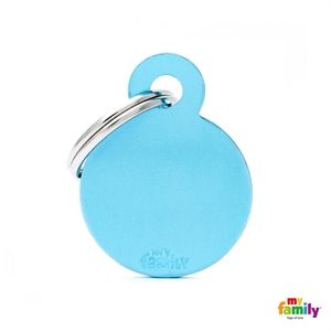 Médaille ronde bleue Céleste Basic (M) - MyFamily