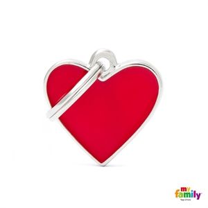 Médaille coeur rouge BasicHand - MyFamily