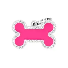 [9074] Médaille Glam grand os rose - MyFamily