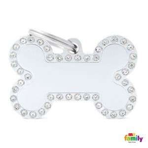 Médaille Glam grand os chrome - MyFamily