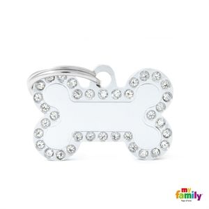 Médaille Glam petit os chrome - MyFamily