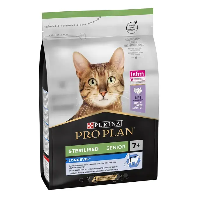 PRO PLAN Sterilised Cat Senior Longevis à la dinde (3 kg) - Purina