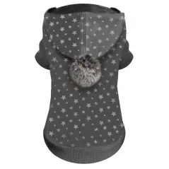 Sweat à capuche Luna Gris (Taille 42) - Milk & Pepper