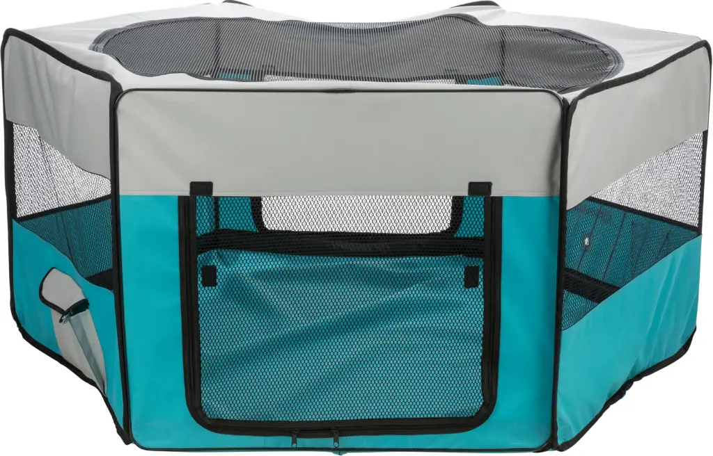 [9449] Enclos pour lapins/chiots bleu et gris - Trixie