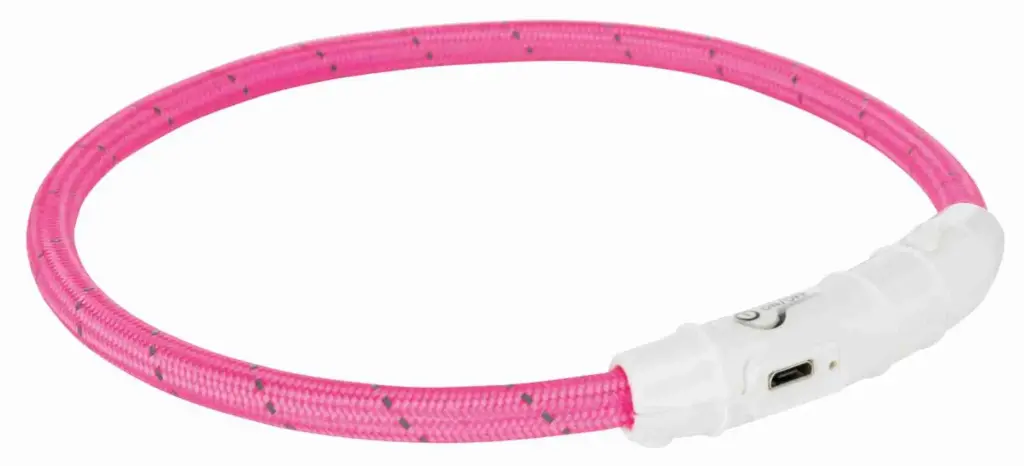 Flash anneau lumineux USB rose (XS/S) - Trixie