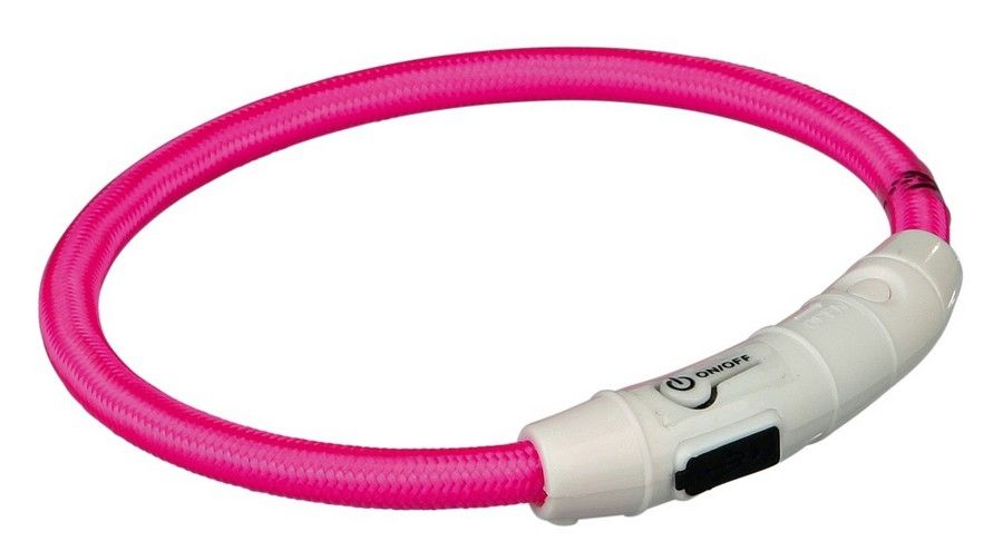 Flash anneau lumineux USB rose (M/L) - Trixie