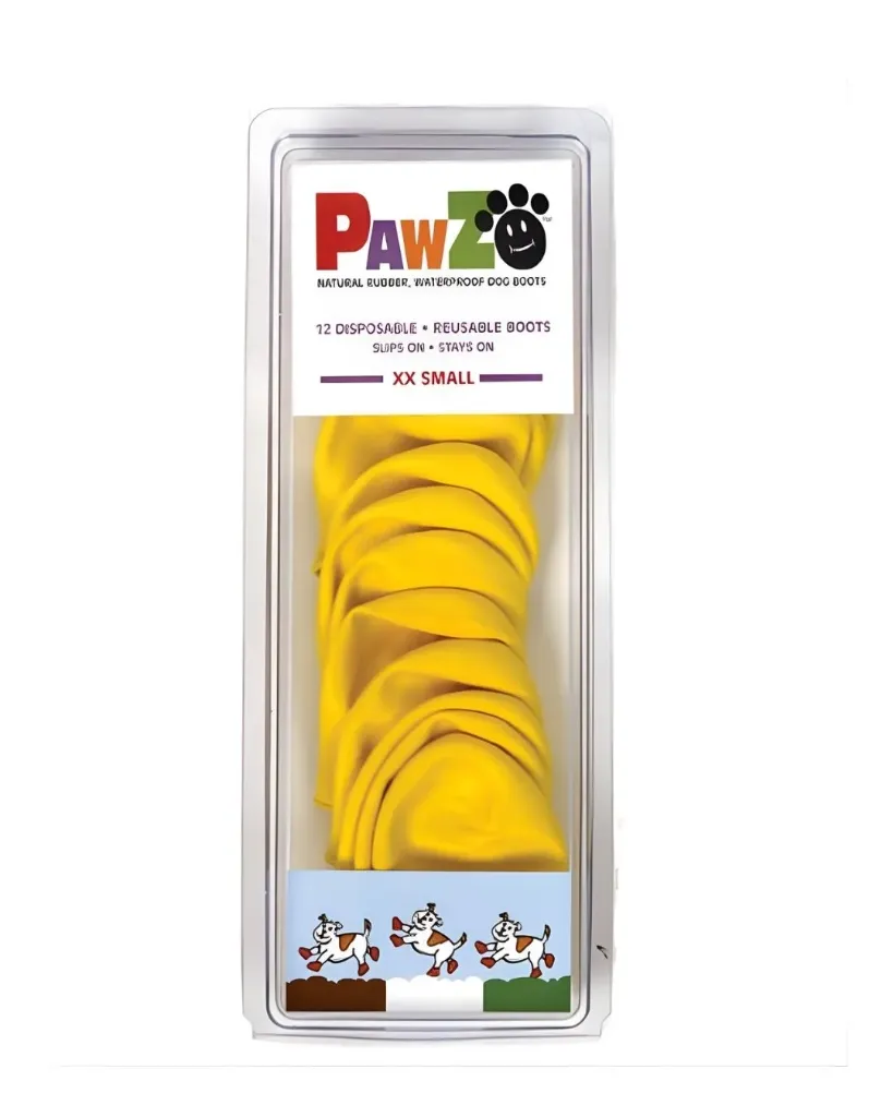 [9670] Bottes jaunes XXS (x 12) - Pawz