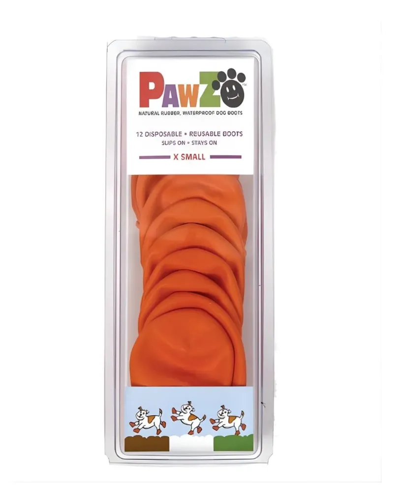 [9671] Bottes oranges XS (x 12) - Pawz