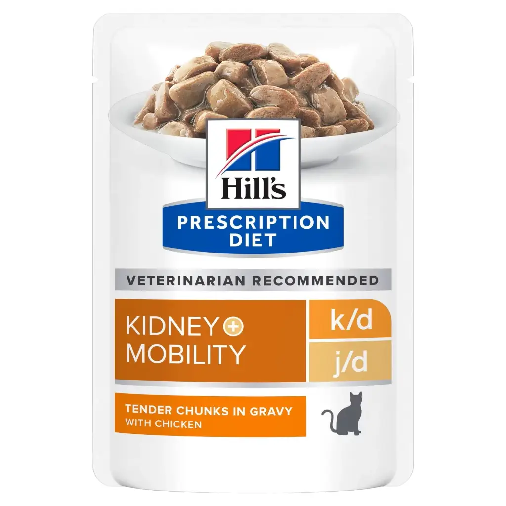 Feline k/d + Mobility Bouchées en sauce (12 sachets 85 g) - Hill's Prescription Diet