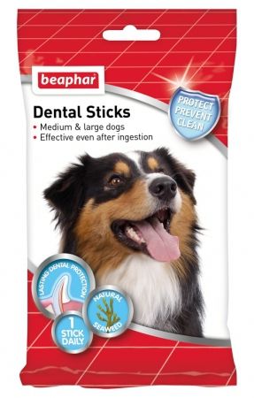 Dental Sticks bâtonnets dentaires grand chien (7 sticks) - Beaphar