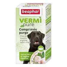 [9850] VermiPure comprimés pour chien de taille moyenne > 15 kg (50 comprimés) - Beaphar