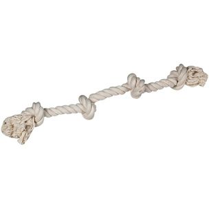 Os blanc en coton 4 noeuds - Flamingo