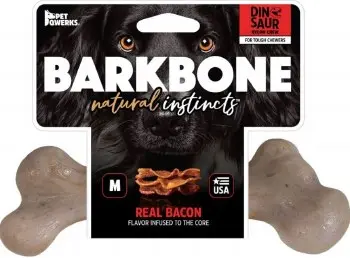 Jouet pour chien Barkbone saveur bacon (M) - Pet Qwerks