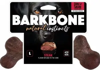 [56084-002] Jouet pour chien Barkbone saveur steak (L) - Pet Qwerks