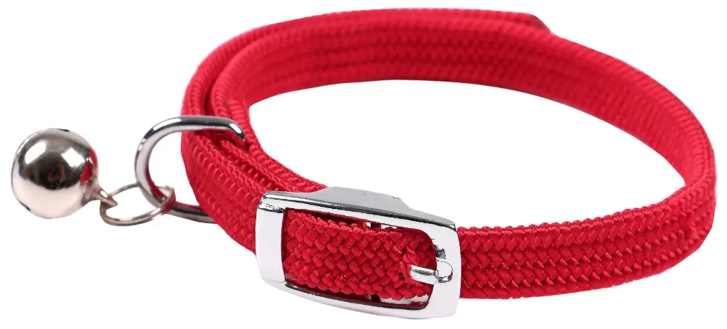 [56092-004] Collier chat élastique rouge - Wouapy