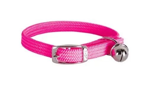 Collier chat élastique fushia - Wouapy