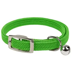 Collier chat élastique fluo vert - Wouapy