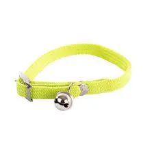 Collier chat élastique fluo jaune - Wouapy