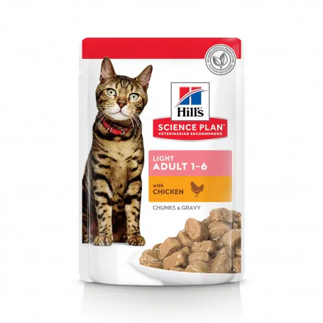 Feline adult light poulet sachet repas (85 g) - Hill's