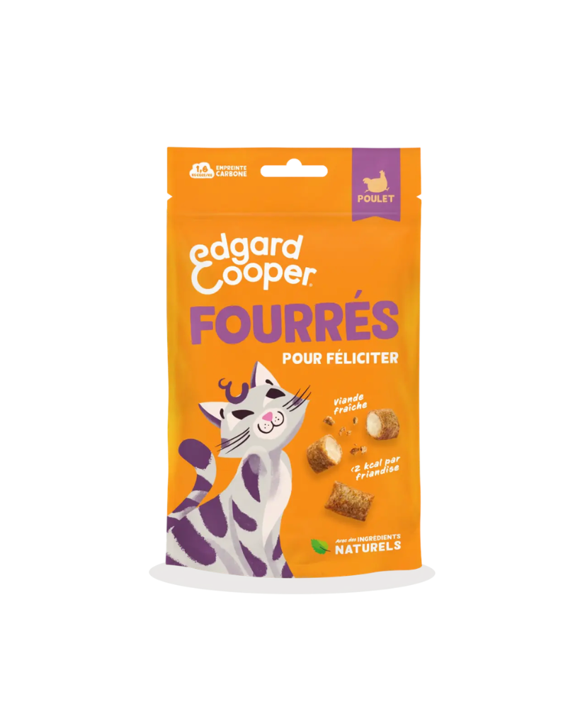 Friandises chat fourrées au poulet (60 g) - Edgard & Cooper