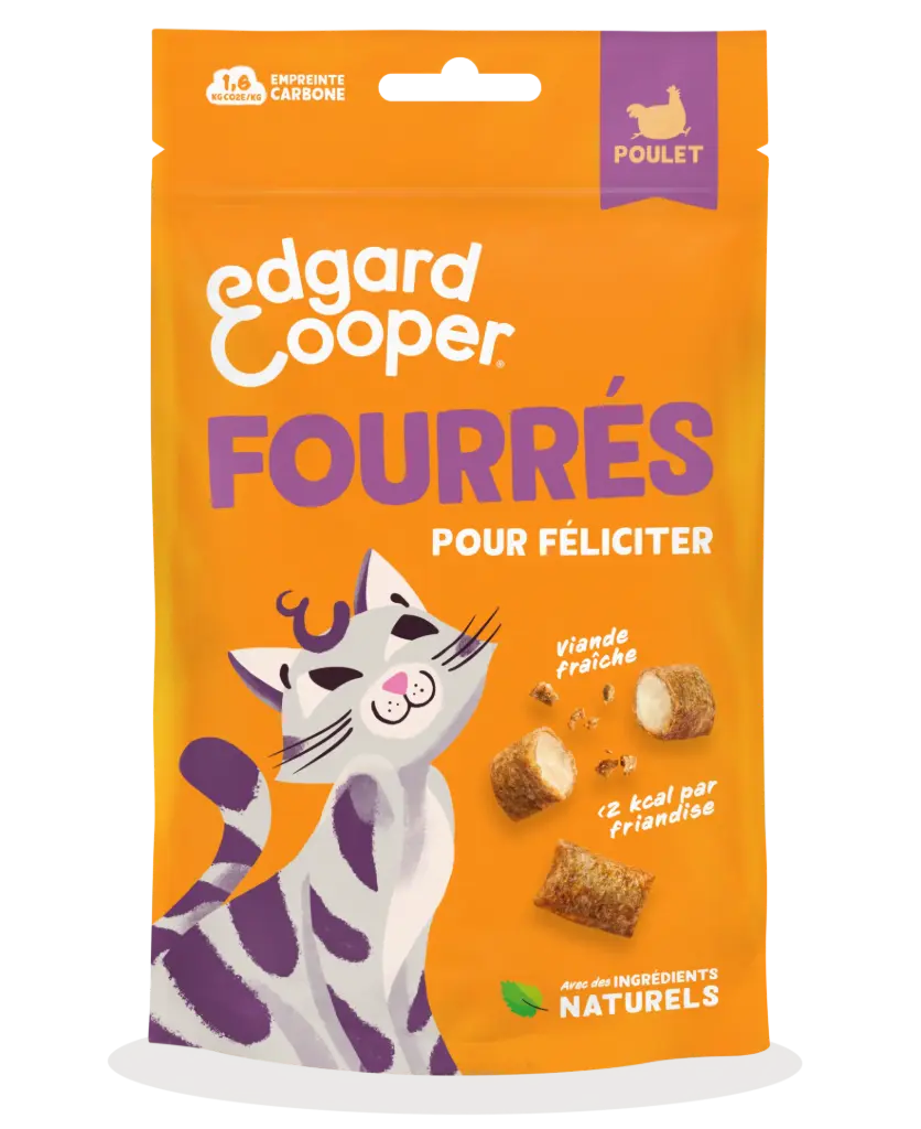Friandises chat fourrées au poulet (60 g) - Edgard & Cooper
