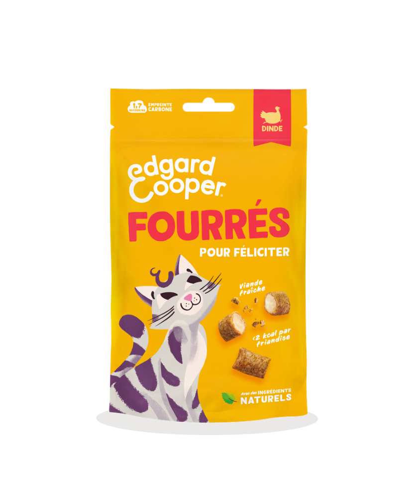 Friandises chat fourrées au dinde (60 g) - Edgard & Cooper