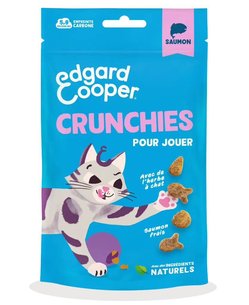 Friandises chat crunchies au saumon (50 g) - Edgard & Cooper
