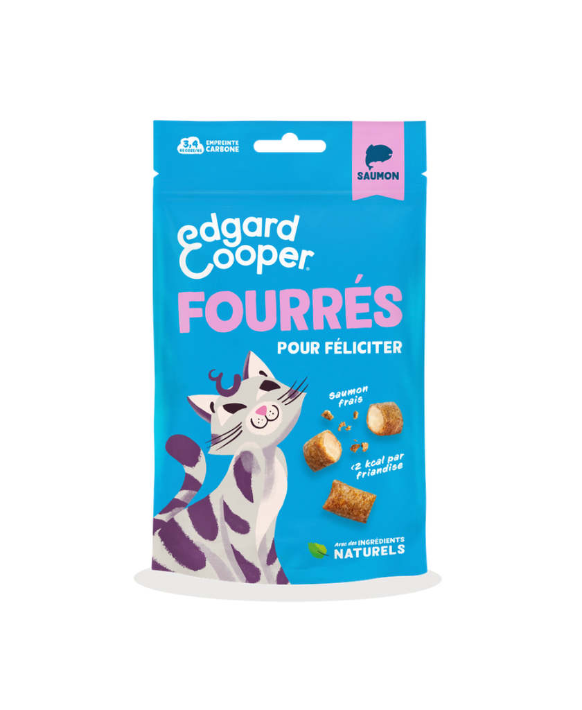 Friandises chat crunchies au saumon (50 g) - Edgard & Cooper