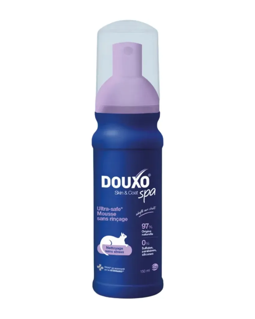 [J25020099] Ultra-safe mousse sans rinçage chat (150 ml) - Douxo