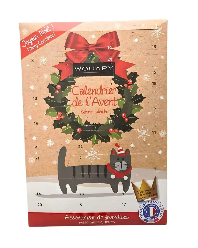 Calendrier de l'avent chat noël - Wouapy