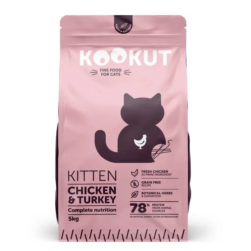 [J25030075] Poulet & dinde pour chaton (5 kg) - Kookut