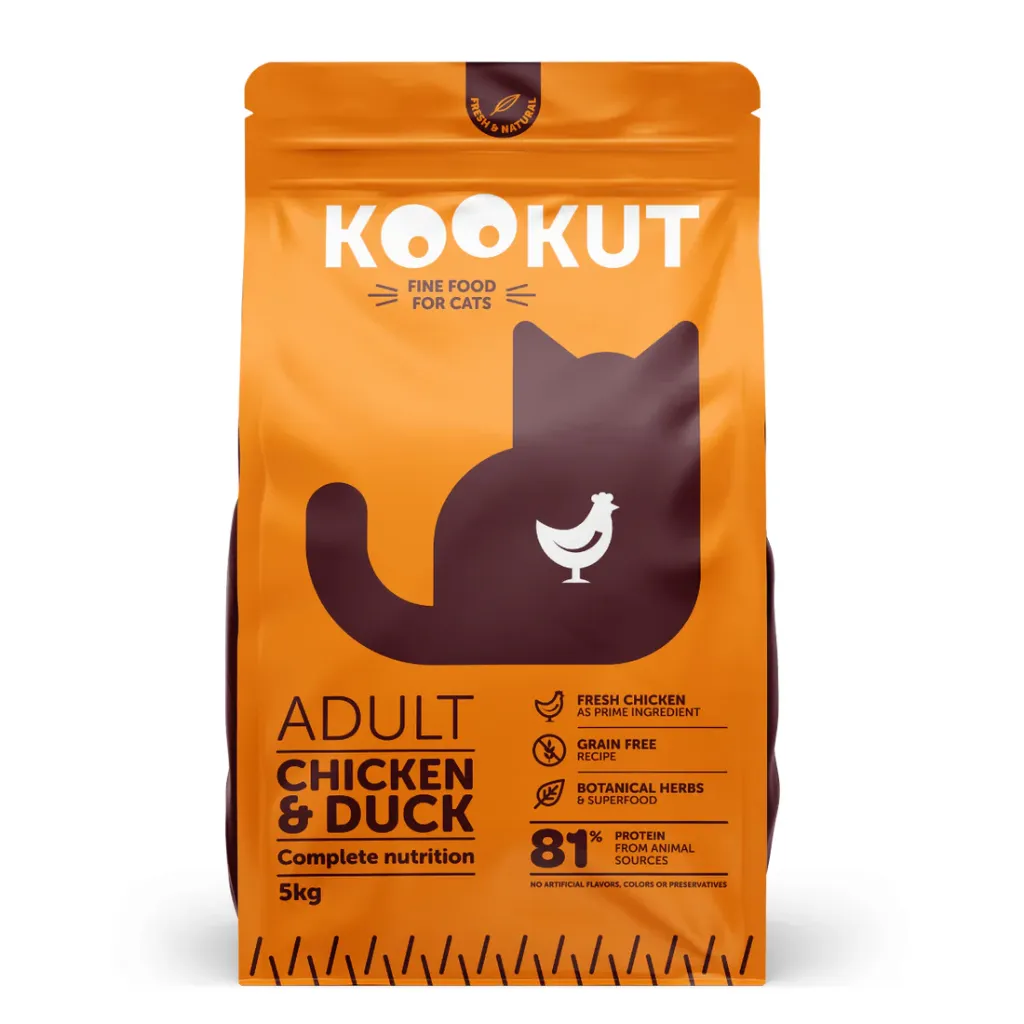 Poulet & canard pour chat (5 kg) - Kookut
